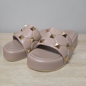 Valentino Rockstud Platform Slides Size 40